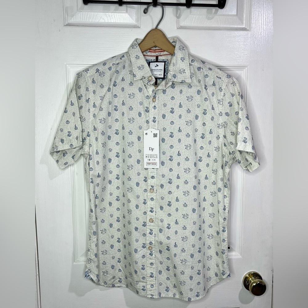 Denim & Flower Ricky Singh Slim Fit Mens Button Down Short Sleeve Shirt …